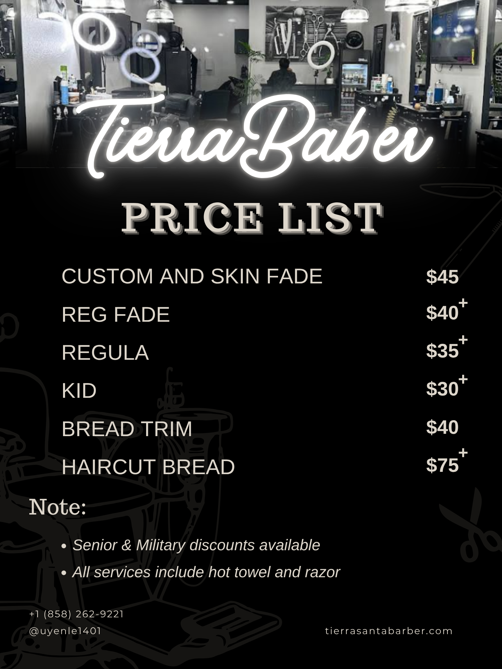 Our Services Menu
